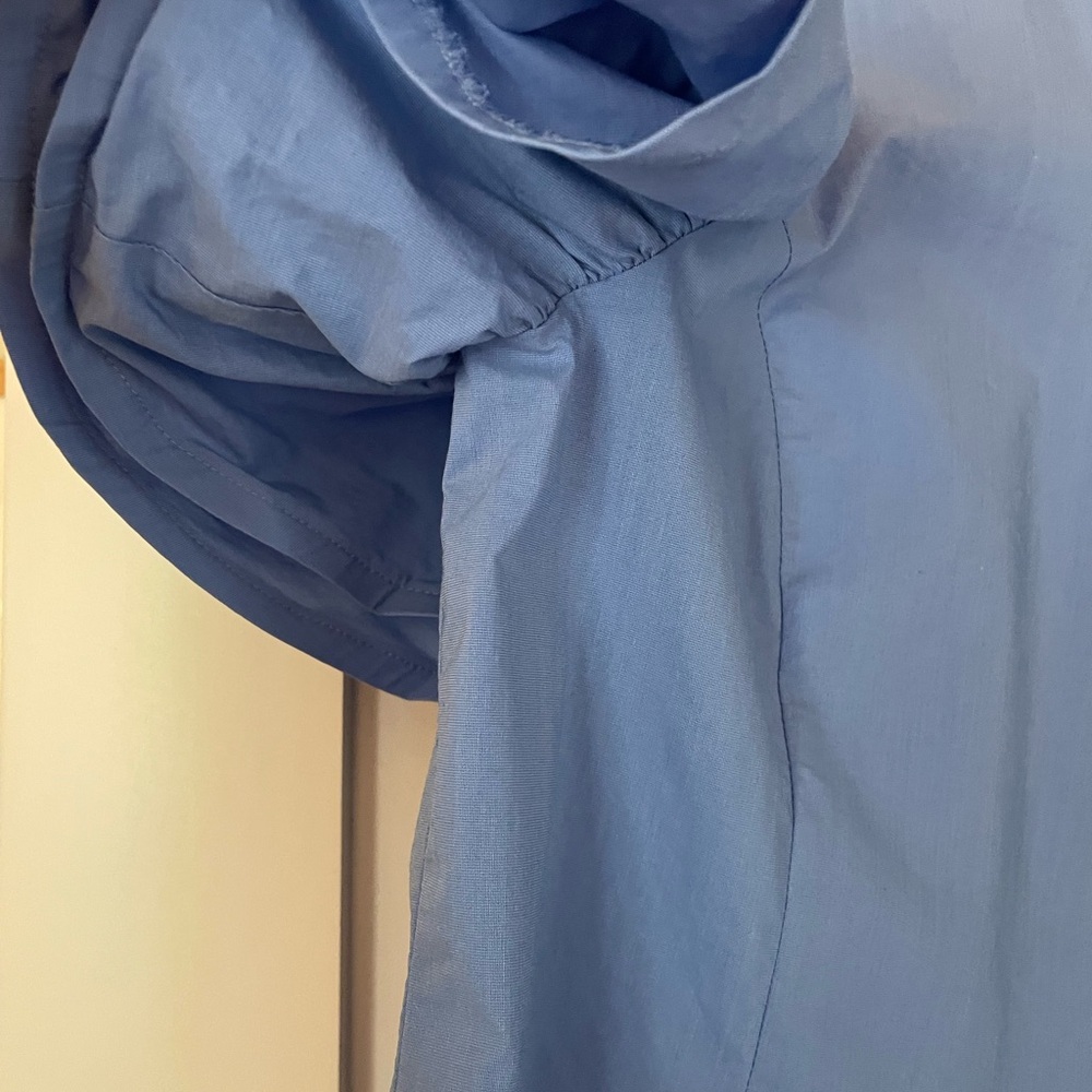 Halogen Light Blue Ruffle Sleeve Blouse - Picture 3 of 5